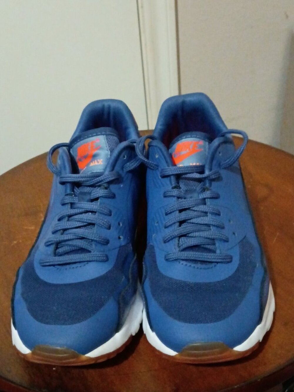Nike Air Max 90 Ultra Essential Shoes Women Size 6 724981-400 Blue Orange - Picture 4 of 13